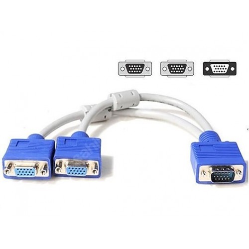 VGA Y KABLO (VGA 2'Lİ ÇOKLAYICI)